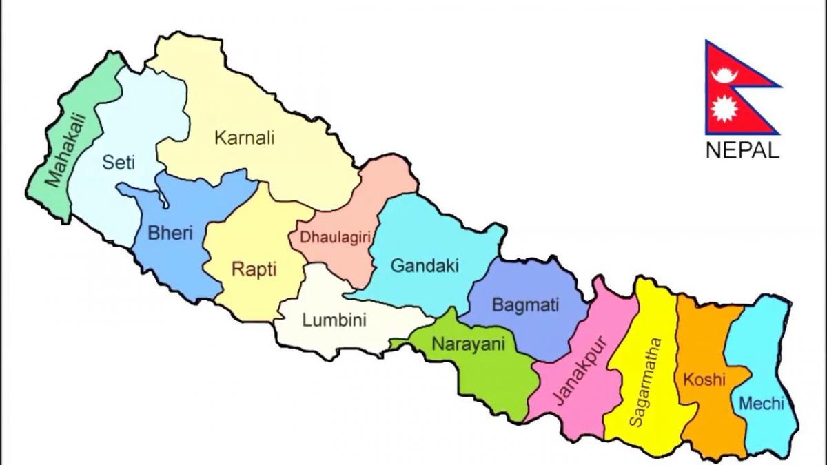 visa karta över nepal