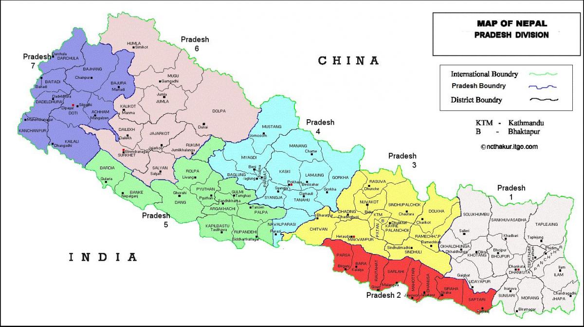 7 pradesh nepal karta