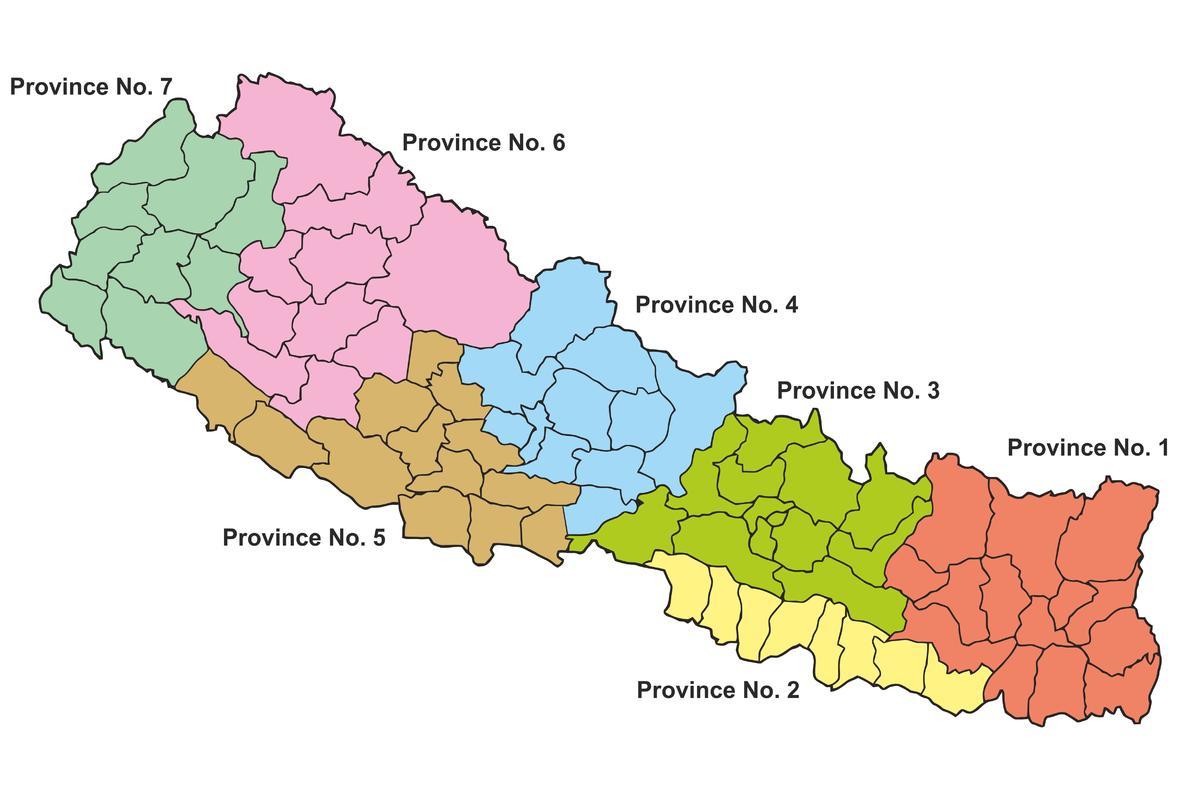 statligt karta över nepal