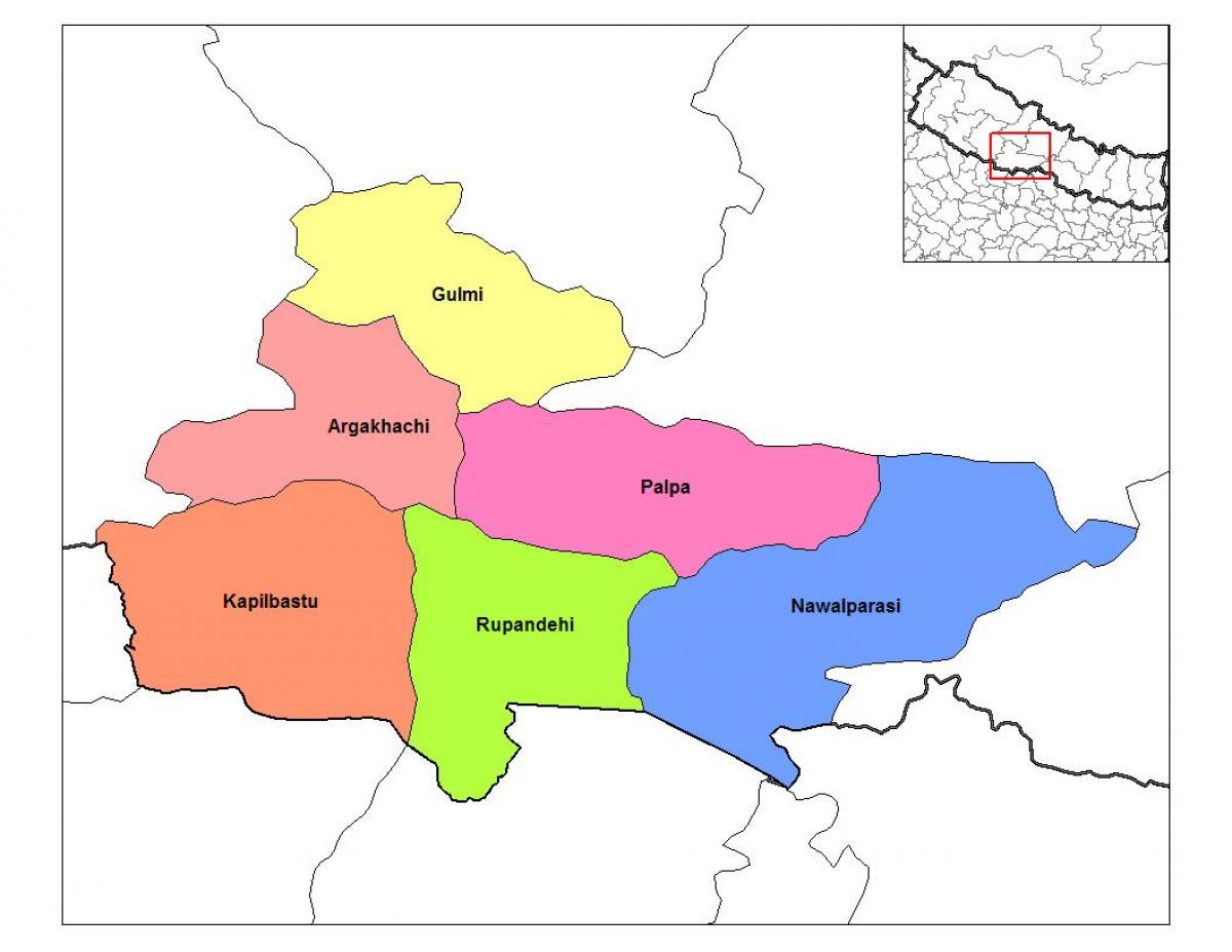 Karta över nepal rupandehi