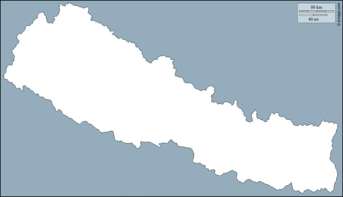 Karta över nepal tom