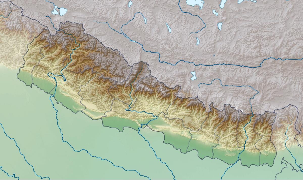 nepal 3d-karta