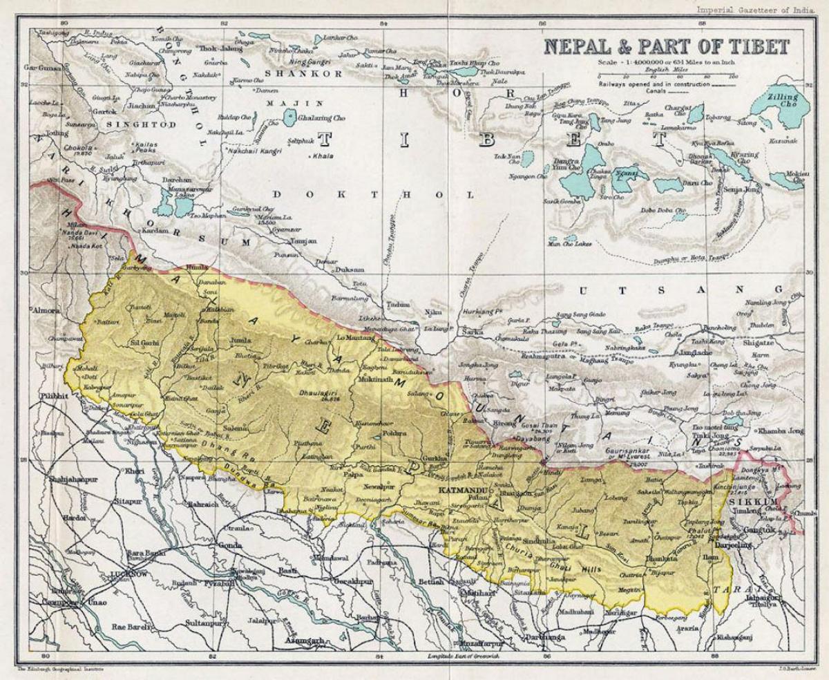 nepal gamla karta