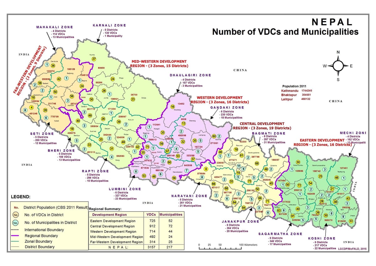 Karta gis-nepal
