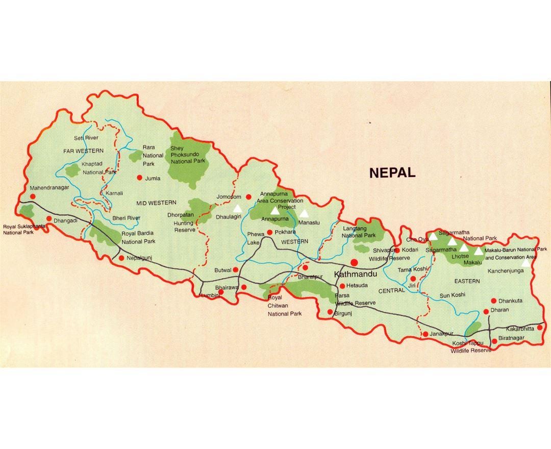 Karta över nepal järnvägen butwal