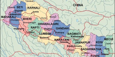 Karta över digitala nepal