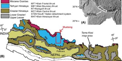 Karta över geologiska nepa