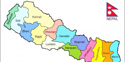 Visa karta över nepal
