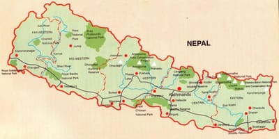 Karta över nepal järnvägen butwal