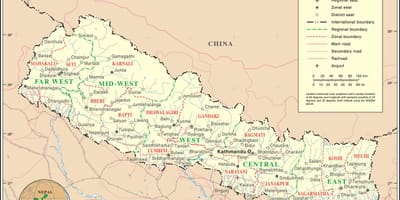 Järnvägen karta över nepal