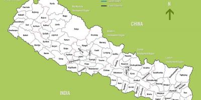 En karta över nepal