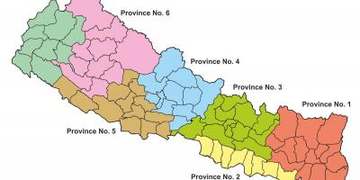 Statligt karta över nepal