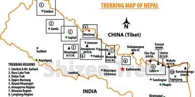 Nepal trek karta