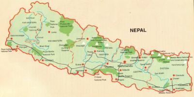 Nepal turist karta gratis