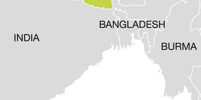 Världskarta som visar nepal
