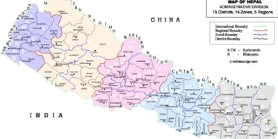 Karta över nepal vdc